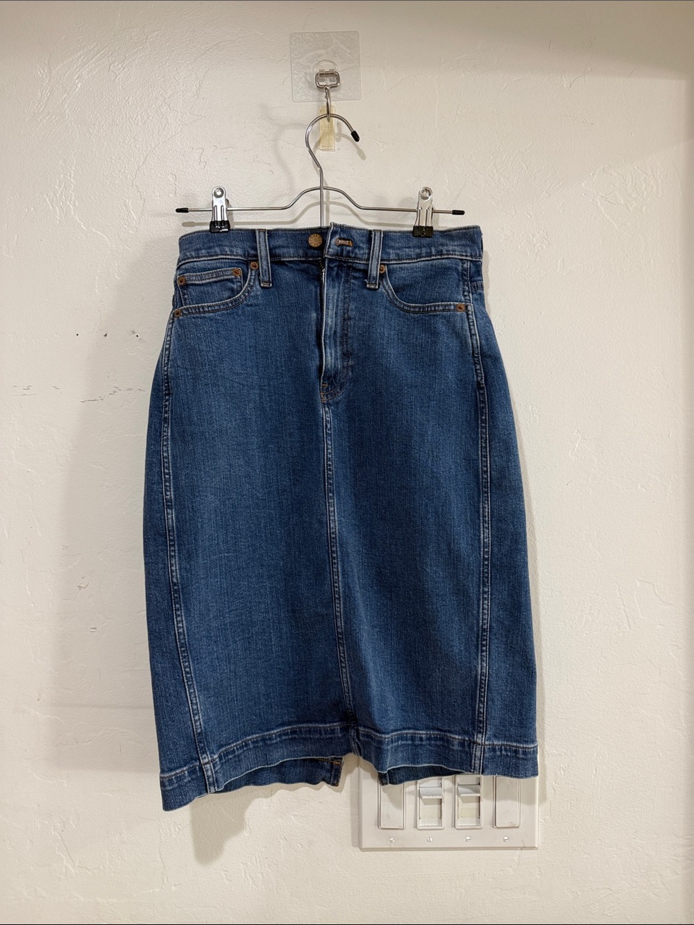 J. Crew Dark Blue Denim Pencil Skirt